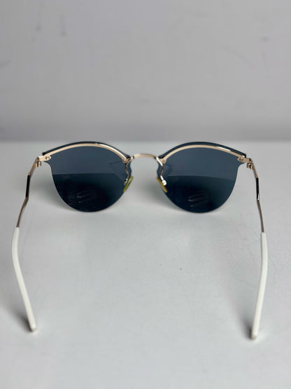 Fendi 0040/S Frameless Zig Zag Temples Women's Pre-owned Gold Metal Sunglasses