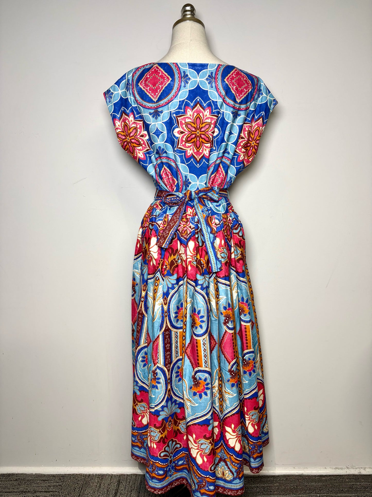 Women Size 12 Elie Tahari Multicolor Abstract Pure Cotton Pre-owned Dress