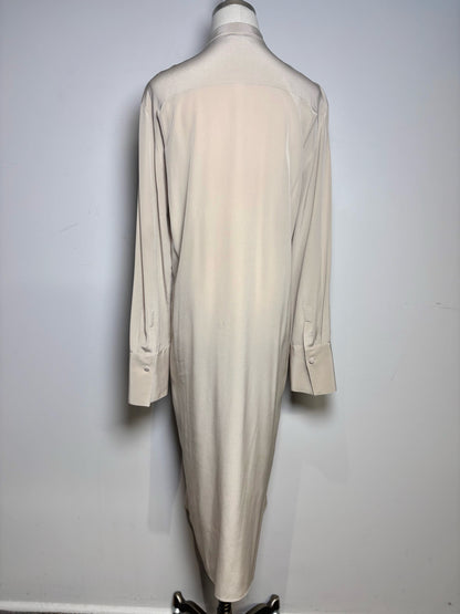 Women Size 36 (2) Joseph Taupe Solid Women's Pure Silk Pre-owned Dress