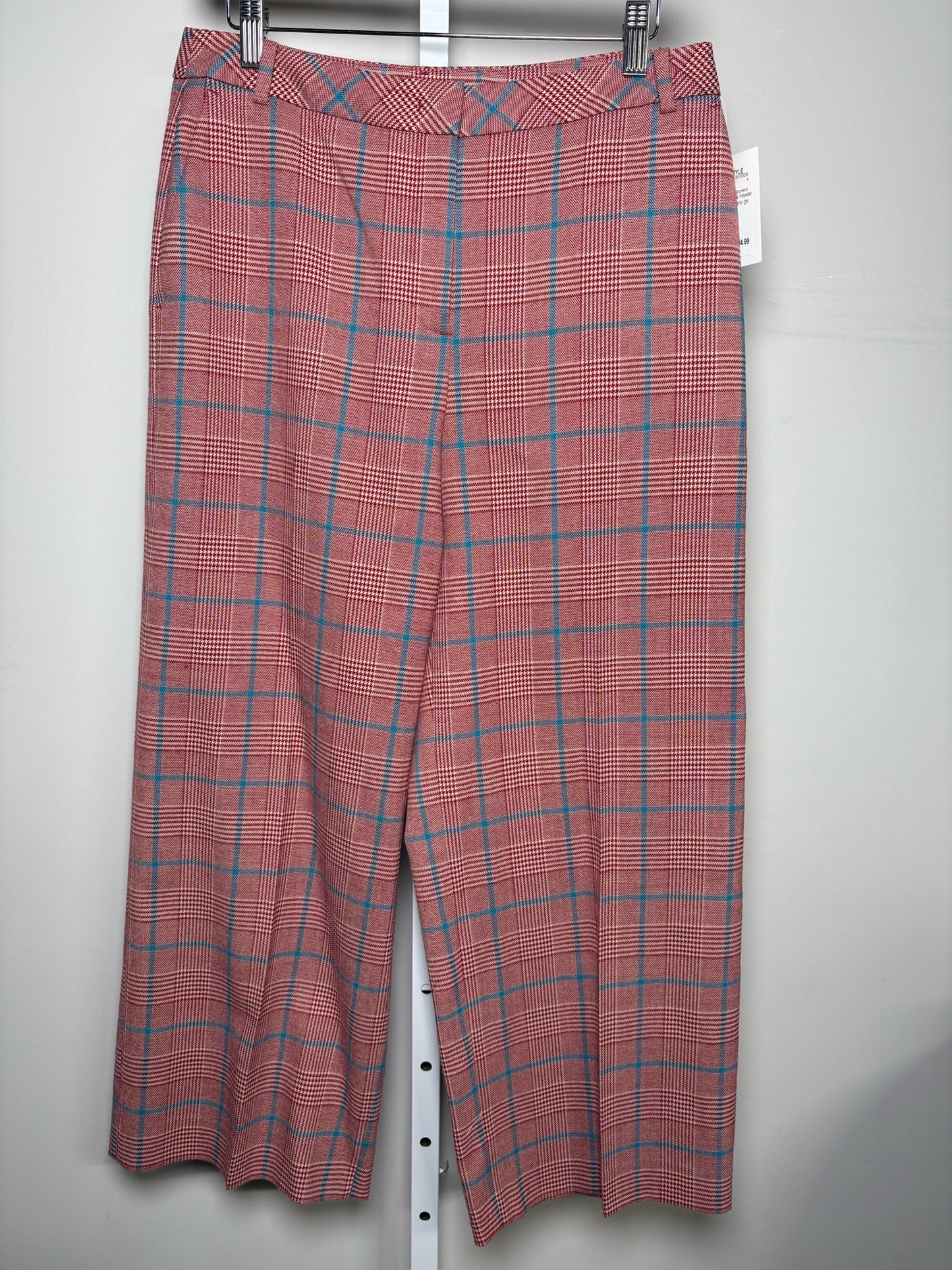 Women Size 8 L.K. Bennett Red, Blue Plaid Pants