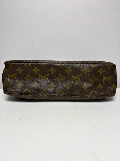 Women's Louis Vuitton Trousse de Toilette 28 Brown Monogram Coated Canvas Vintage Pre-Owned Pouch