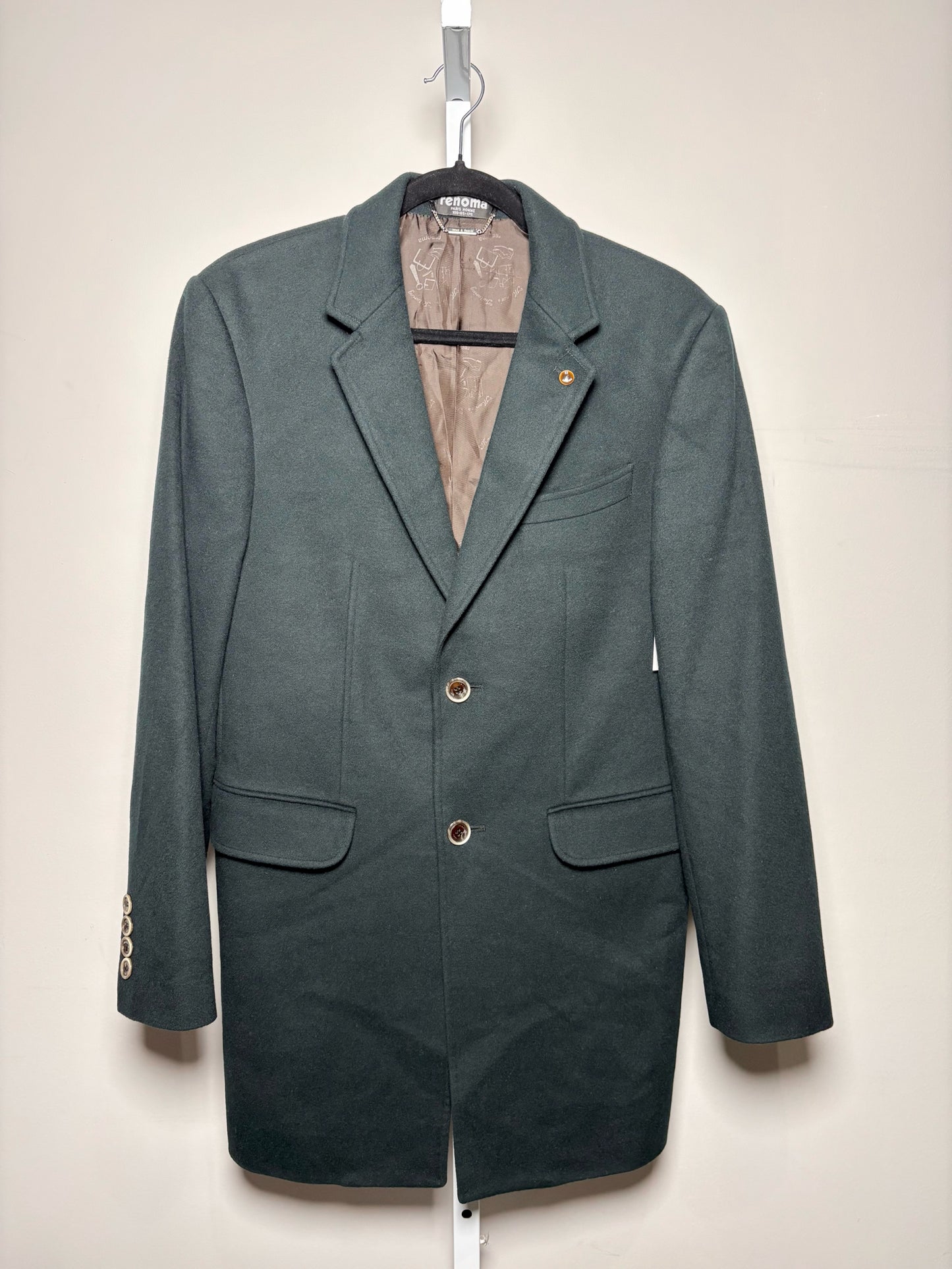 Renoma Forest Green Angora Wool Blend Solid Men's Size 40 (M) Blazer