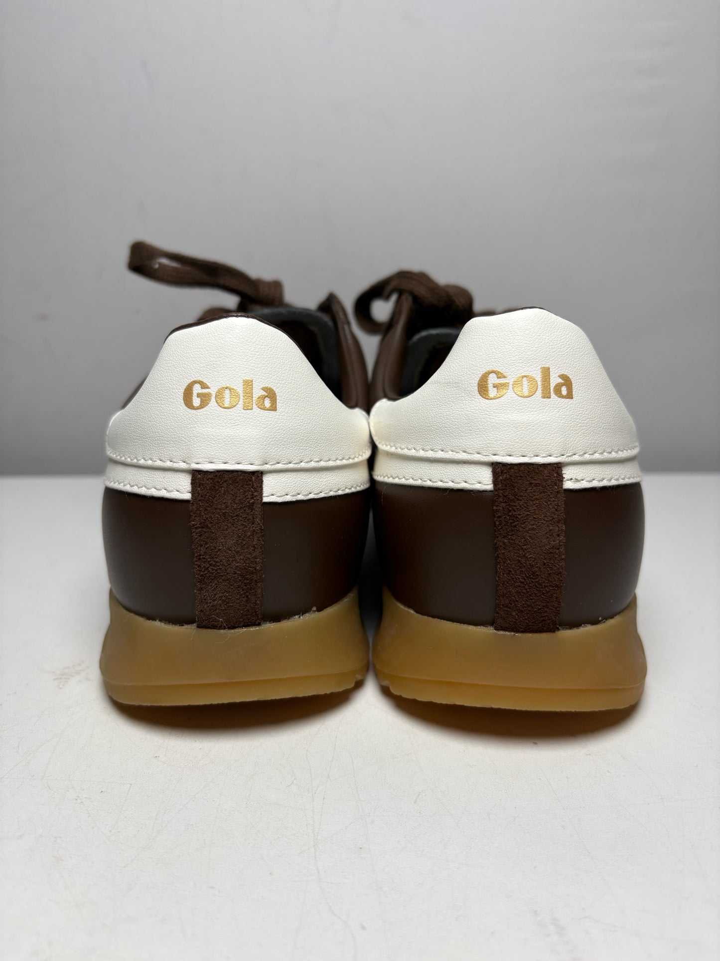 Women's Shoe Size 9.5 Gola Apollo Brown Suede & Cowhide Leather Pre-Owned Sneakers