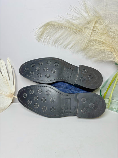 Bugatchi Navy Suede Solid Size 11 Men's Shoes
