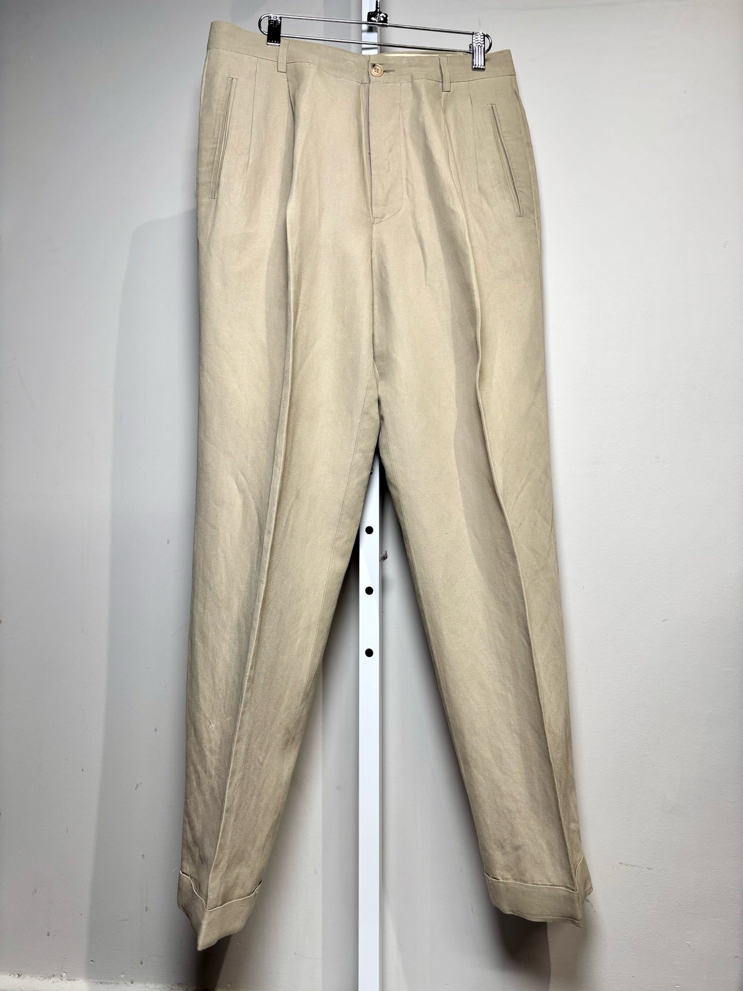 Dolce & Gabbana Beige Viscose,Linen,cotton,acetate Solid Men's 36 Suit