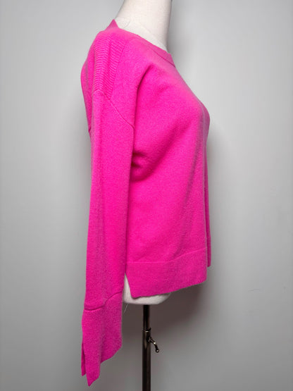 Women Size M Marc Cain Hot Pink Solid Cashmere Sweater