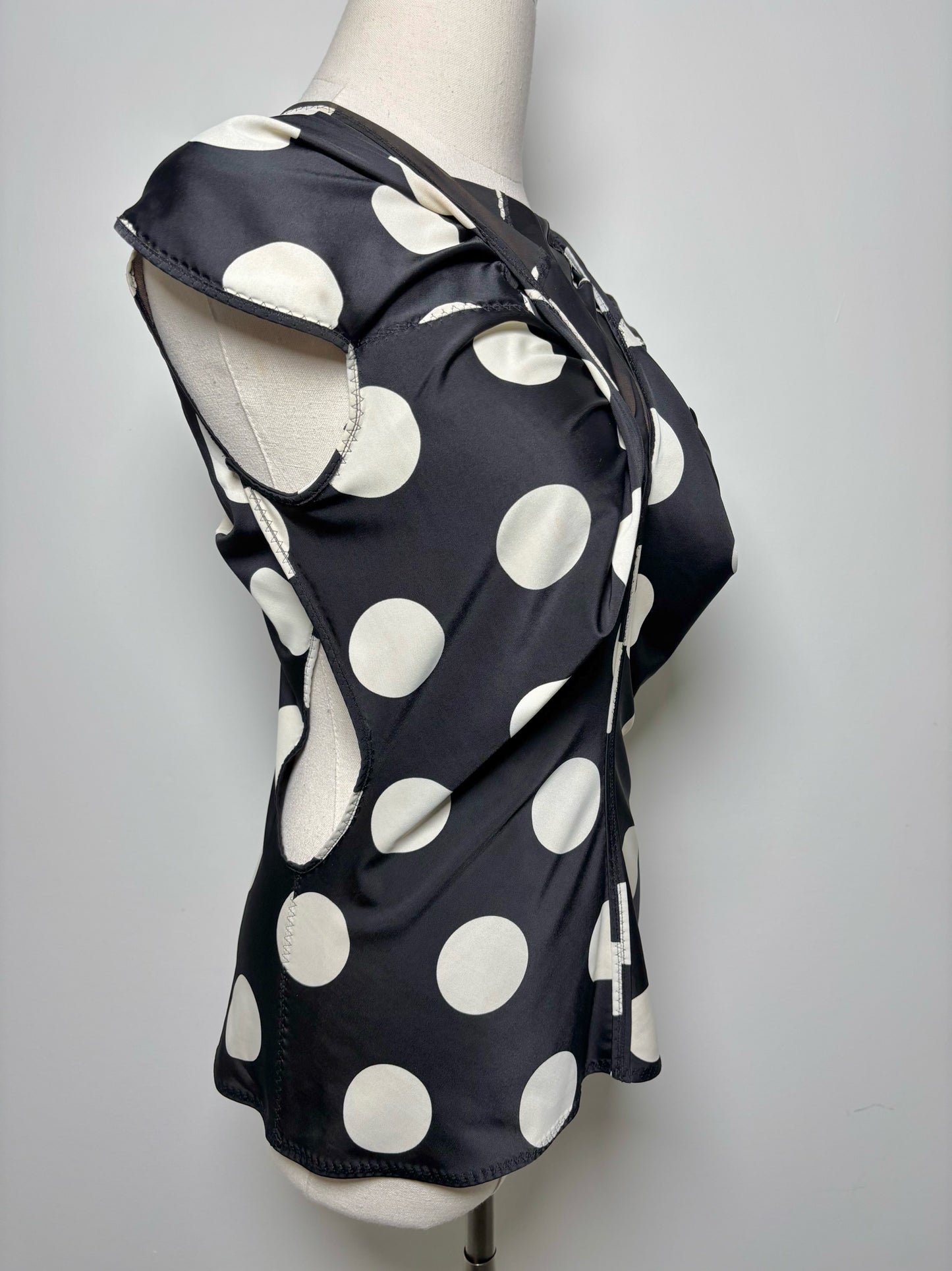 Women Size M Comme des Garcon Black, White Dot Pre-owned Top