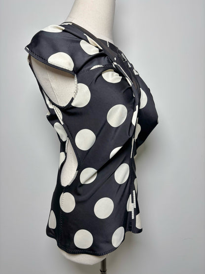 Women Size M Comme des Garcon Black, White Dot Pre-owned Top