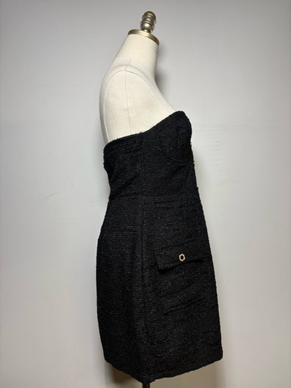 Size L Aqua Black & Gold Women's Polyester, Spandex NWT, Pre-owned Dress