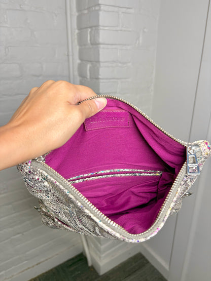 Zadig & Voltaire Snakeskin Print Leather Multi-Color Cowhide Purse