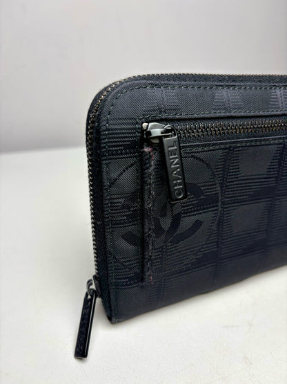 Chanel Travel Line Women's Pre-owned Black Wallet