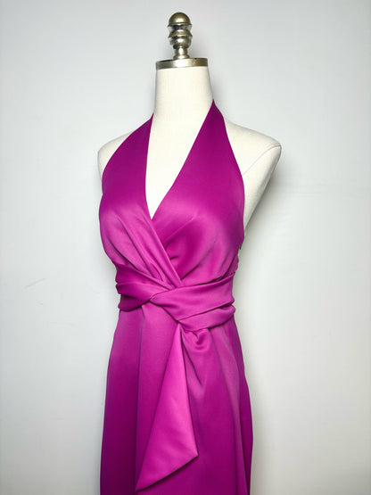Women Size S Halston Heritage Magenta Solid Gown