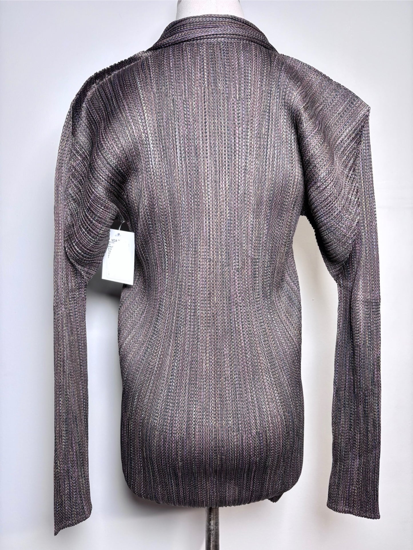 Women Size F (Free/One Size) Issey Miyake Brown Stripe Stretch Top