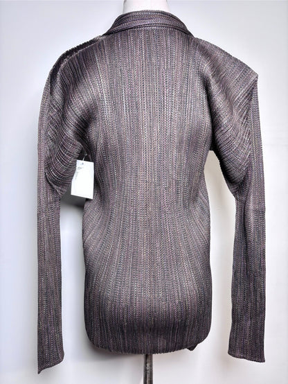 Women Size F (Free/One Size) Issey Miyake Brown Stripe Stretch Top