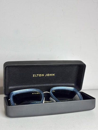 Elton John Eyewear Women's Pre-owned Blue Acetate Sunglasses