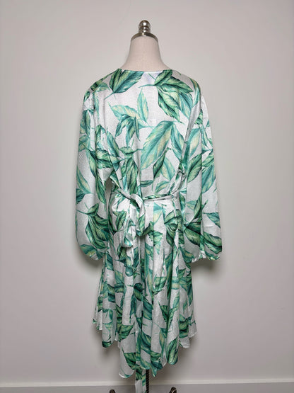 Women Size 20 Draper James Green, White Leaves Polyester NWT Dress
