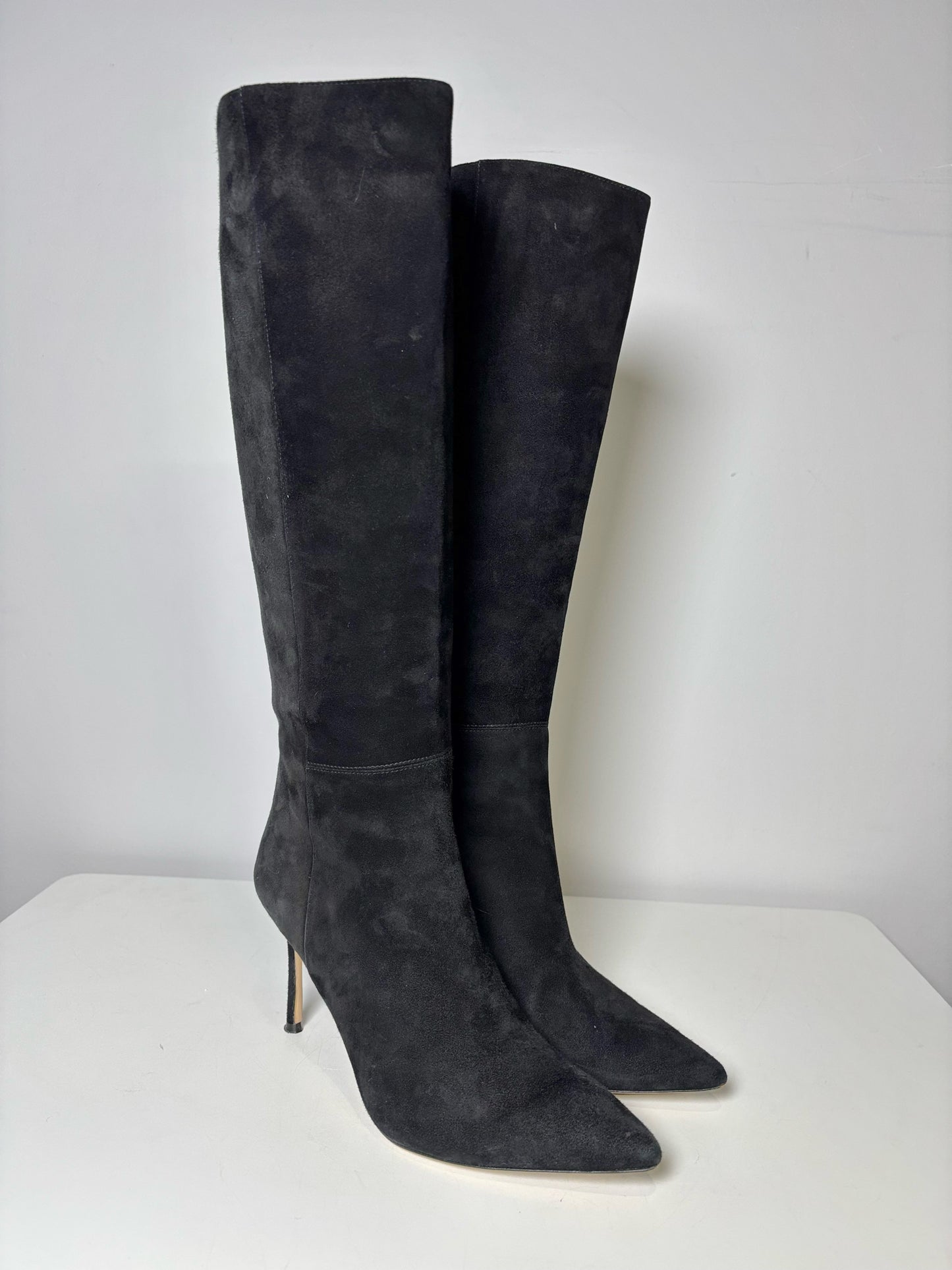 W Shoe Size 38.5 (7.5 US) Marion Parke Black Suede Italian Boots