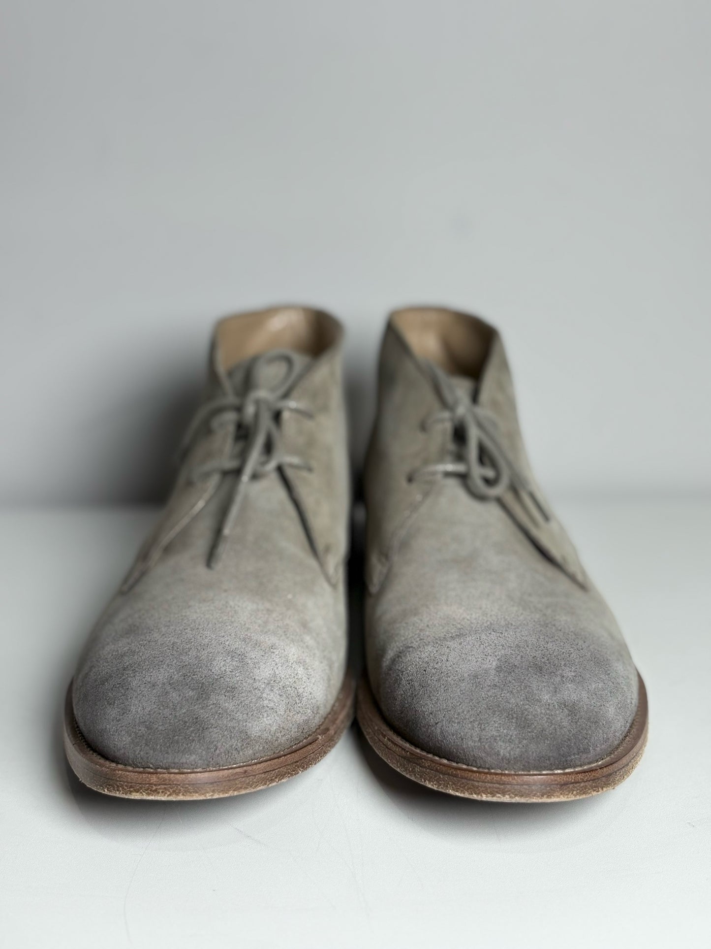 Mens Shoe Tod's Taupe Suede Leather Desert Boots