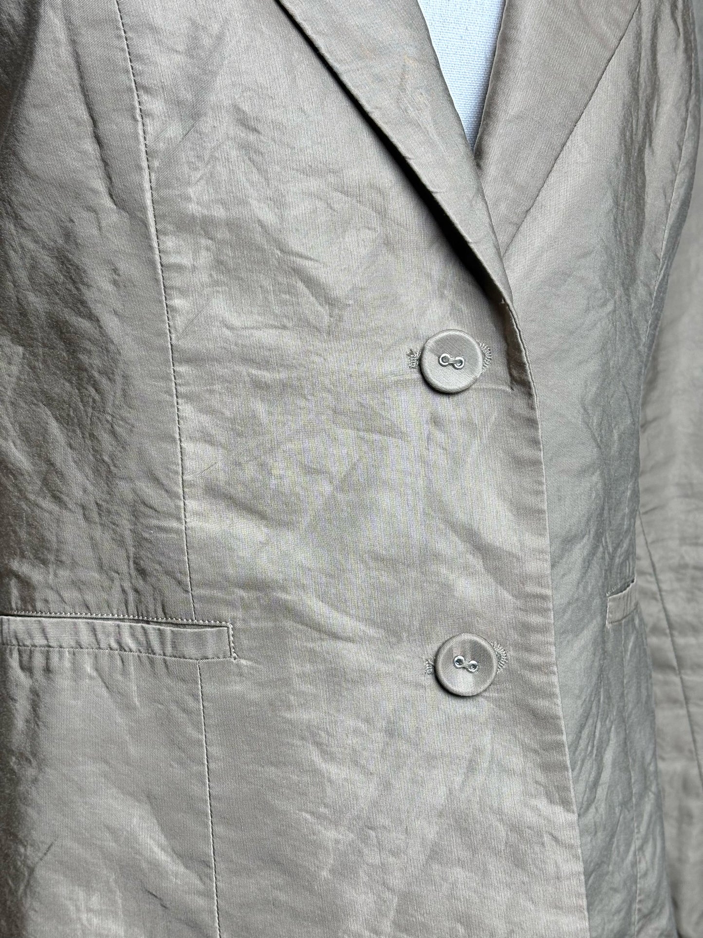 Women Size 2 Veronica Beard Dickey-Ready Zipper Beige Solid Pre-owned Jacket