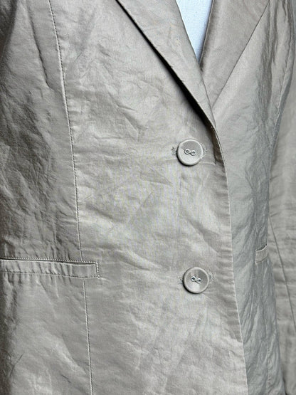 Women Size 2 Veronica Beard Dickey-Ready Zipper Beige Solid Pre-owned Jacket