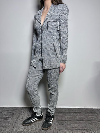 Women Size S Issey Miyake Black, White Print Vintage Pre-owned Suit