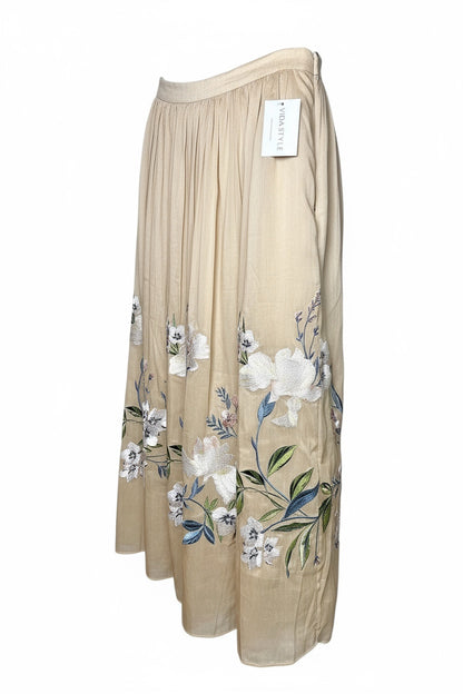 Women Size 10 Christy Lynn Tan Embroidered Skirt