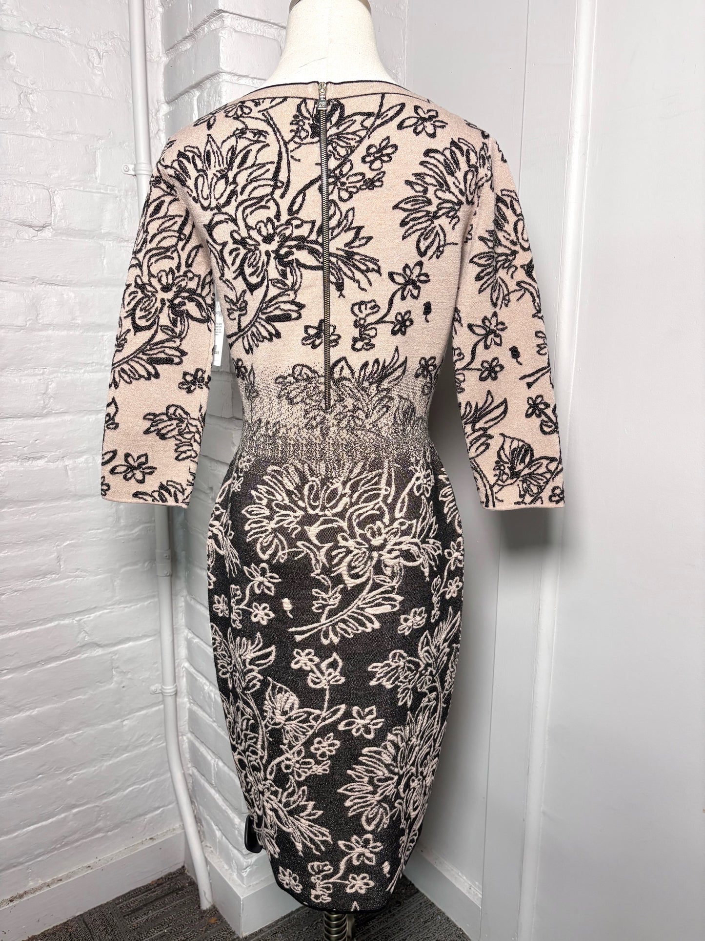 Women Size S D. Exterior Black, Khaki Sheath Knit Dress