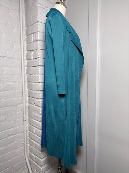 Women Size M Vanite Couture Blue Ombre Pleats Dress