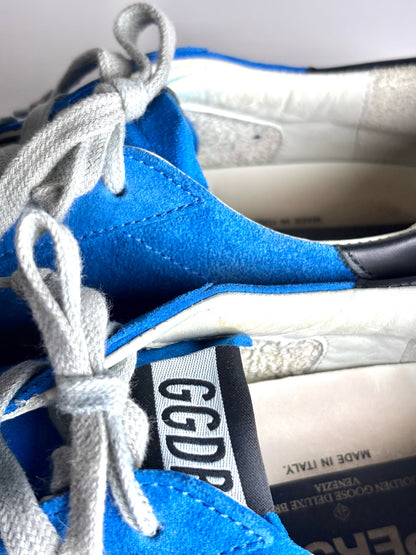 W Shoe Size 41 Golden Goose Blue Suede Silver Star Pre-owned Sneakers
