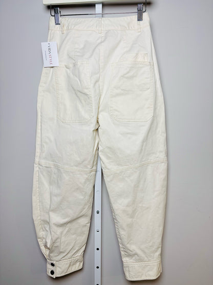 Women Size 0 Tibi Cream Solid Pants