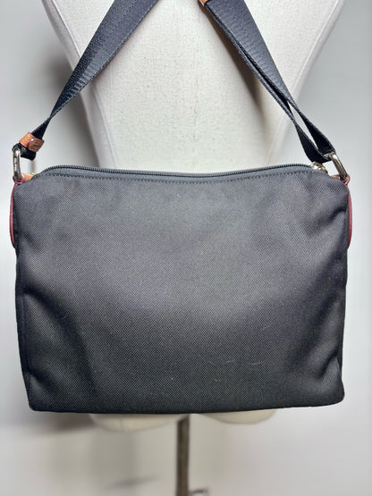 Coach Sawyer Canvas, Leather Trim Pre-owned Black, brown Crossbody Purse