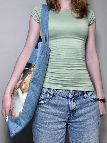Women's Fiorucci Pre-owned Angels Denim Blue Tote Bag