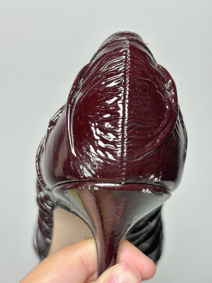 W Shoe Size 36 (6, US) Jimmy Choo Bordeaux Leather Patent Pump