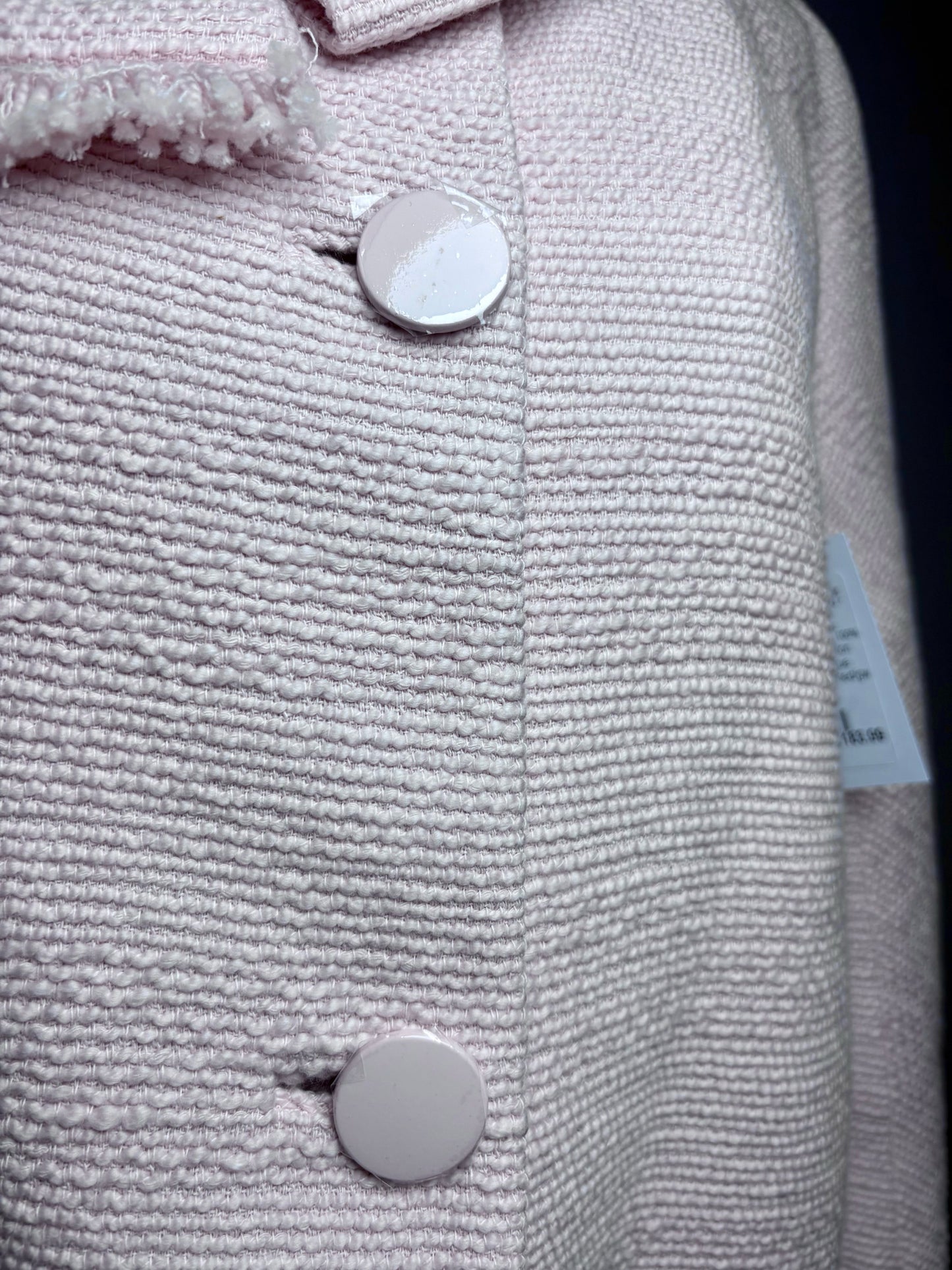 Women Size S Kate Spade New York Pink Ribbed 100% Cotton NWOT Jacket