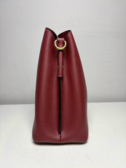 Women's Coach Willow C2590 Berry Colorblock Leather Pre-Owned Medium Shoulder Crossbody Bag