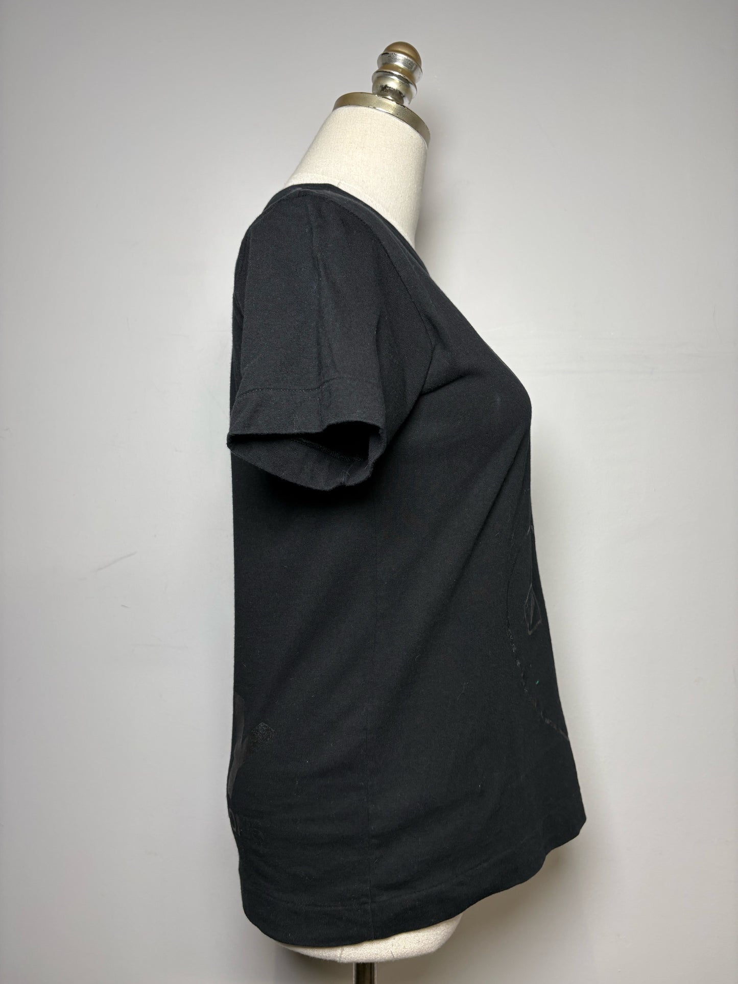 Women Size L Comme des Garcon PLAY Black Heart Pure Cotton Pre-owned T-shirt