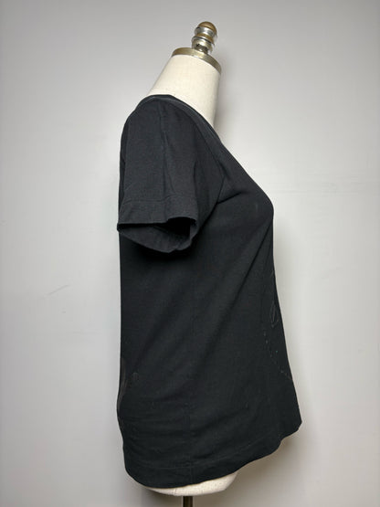 Women Size L Comme des Garcon PLAY Black Heart Pure Cotton Pre-owned T-shirt