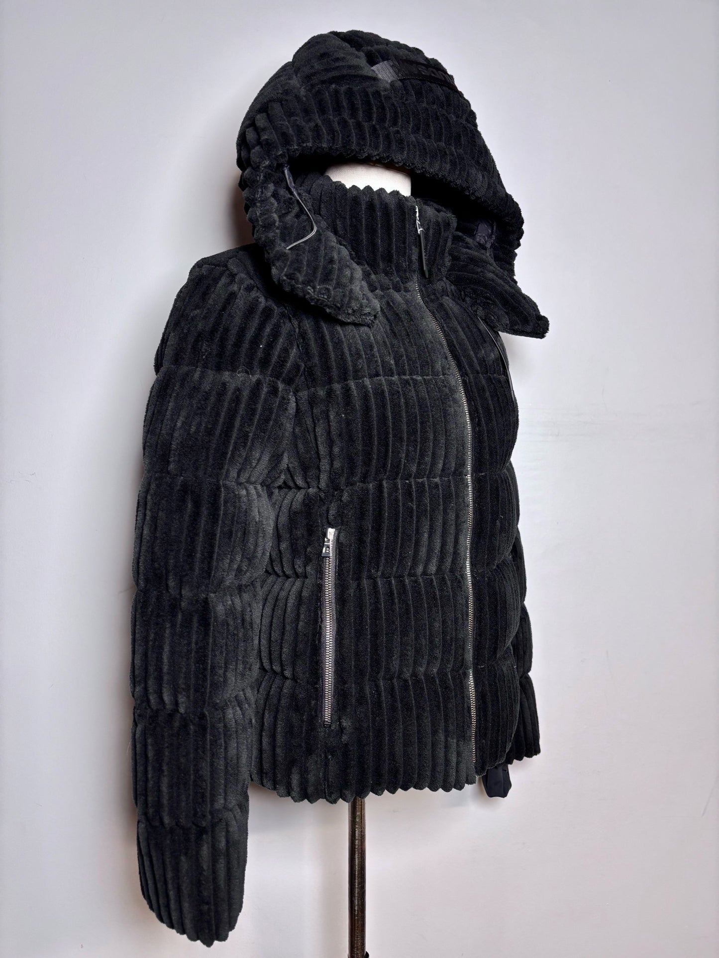 Women Size XS Rudsak Black Ribbed Coat