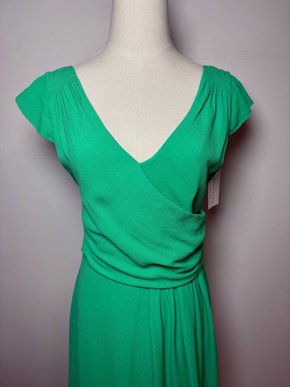 Women Size 8 Kate Spade New York Green Flowy Tea Length Pre-owned Dress