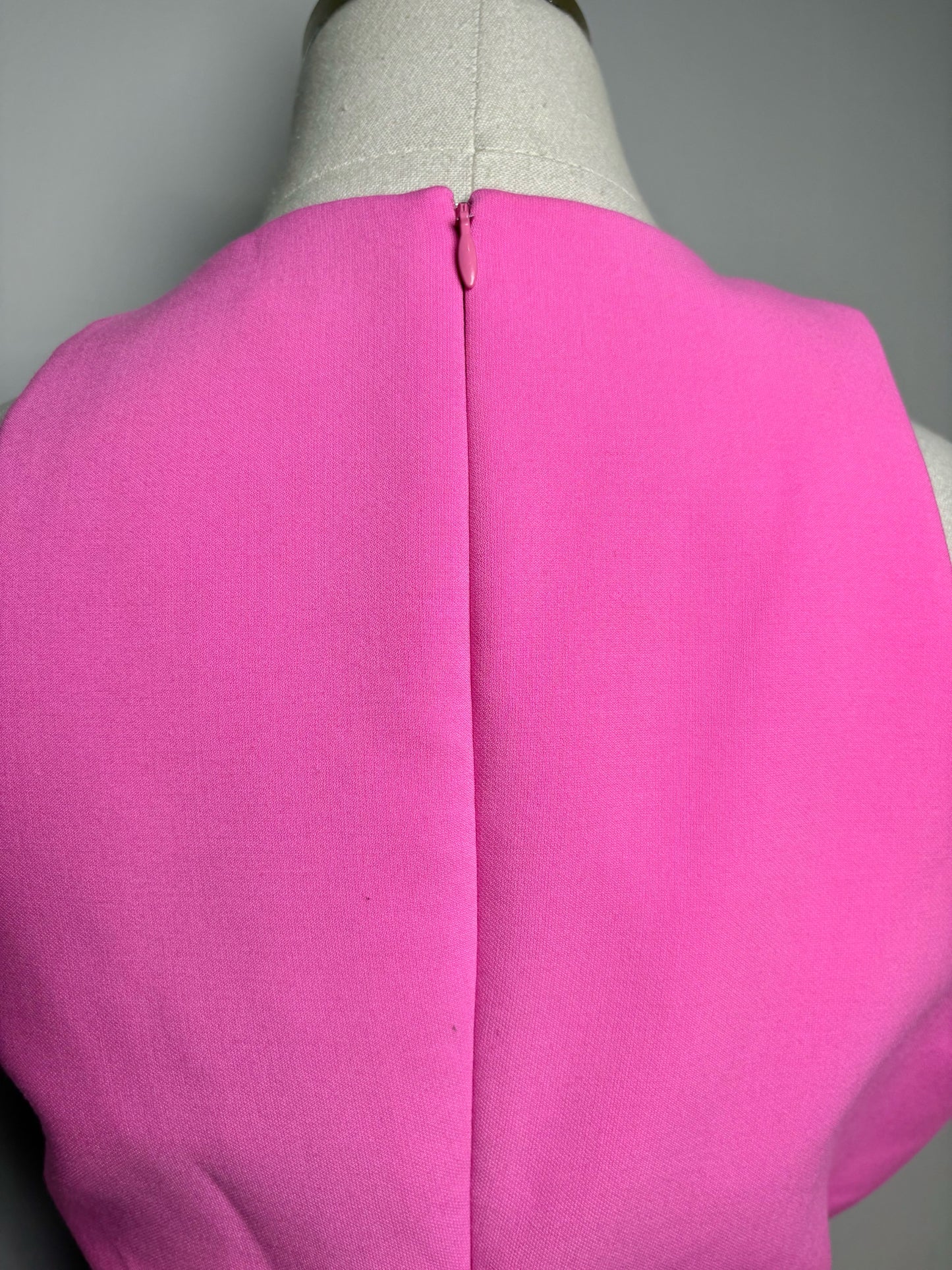 Women Size 6 Likely Hot Pink Solid Polyester Blend Women's Polyester Blend Dress