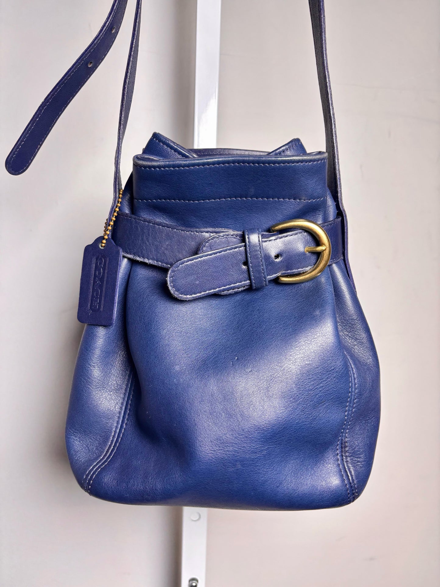 Coach 4156 Soho Belted Leather Blue Purse Pre-owned