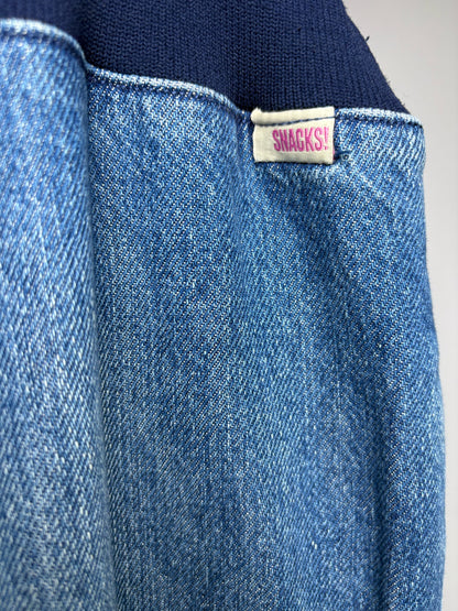 Women Size XL MOTHER Snacks Smoothie Sweatpant Sneak Blue NWT Pre-Owned Jeans