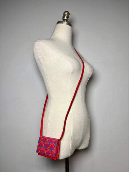Women's Liberty London Card Case on Strap Red, Blue Pre-owned/NWT