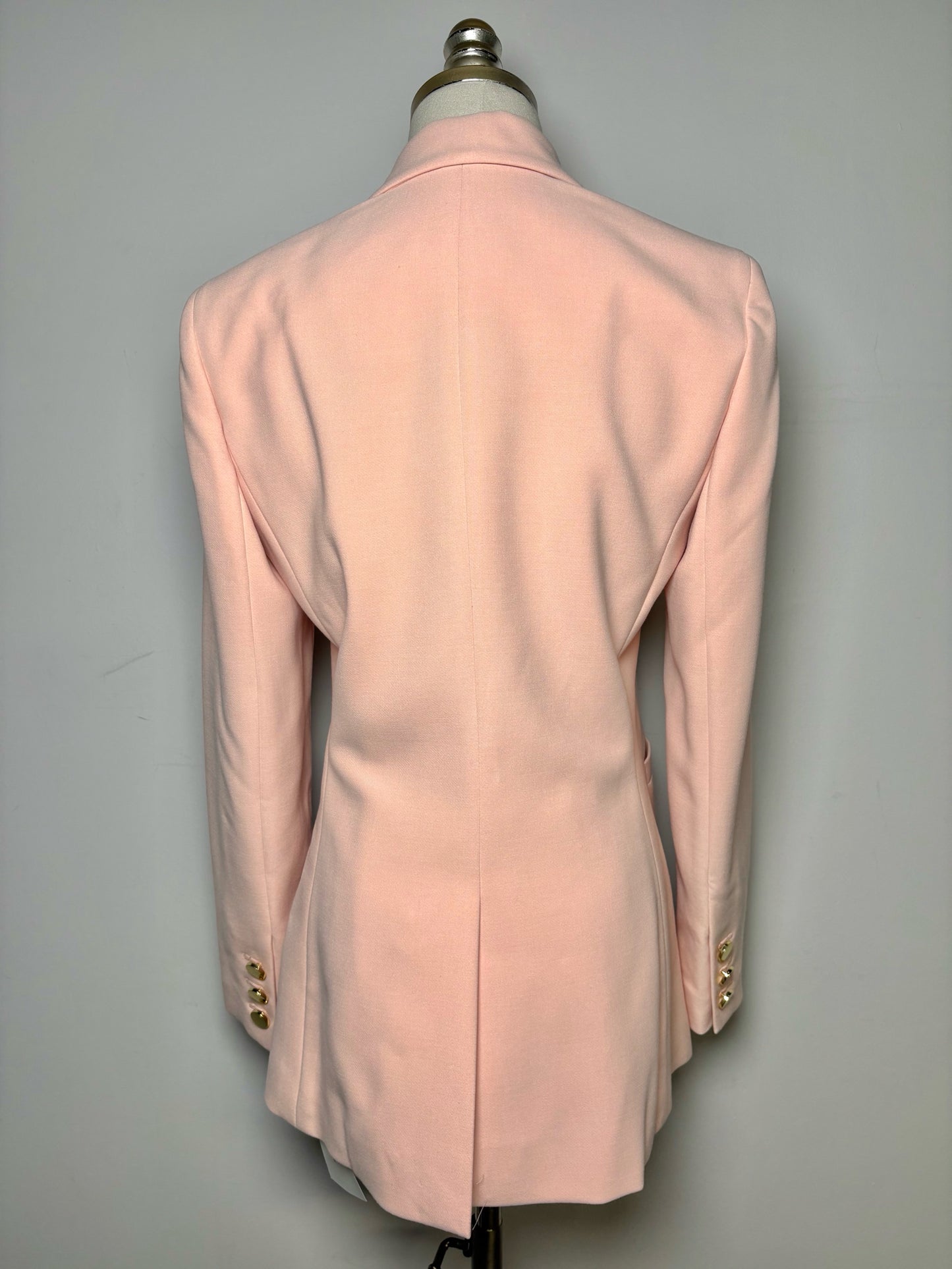 Women Size 8 Alice + Olivia Light Pink Solid Polyester Blend Jacket