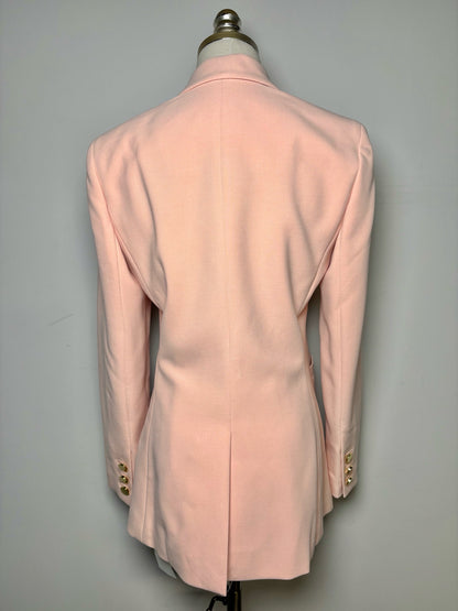 Women Size 8 Alice + Olivia Light Pink Solid Polyester Blend Jacket