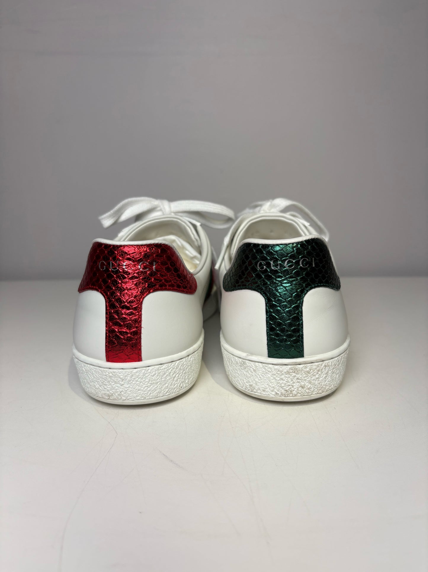 Gucci Ace low-top  Men's Sneakers embroidered king snake graphic