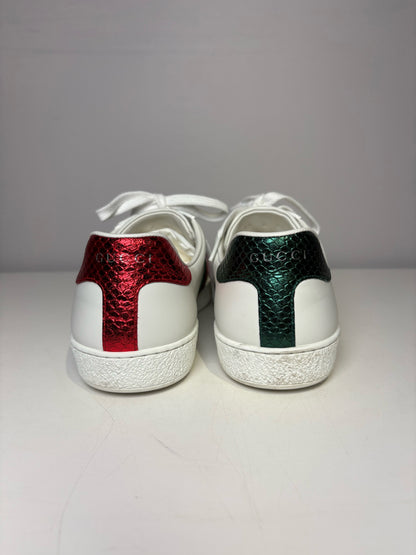 Gucci Ace low-top  Men's Sneakers embroidered king snake graphic