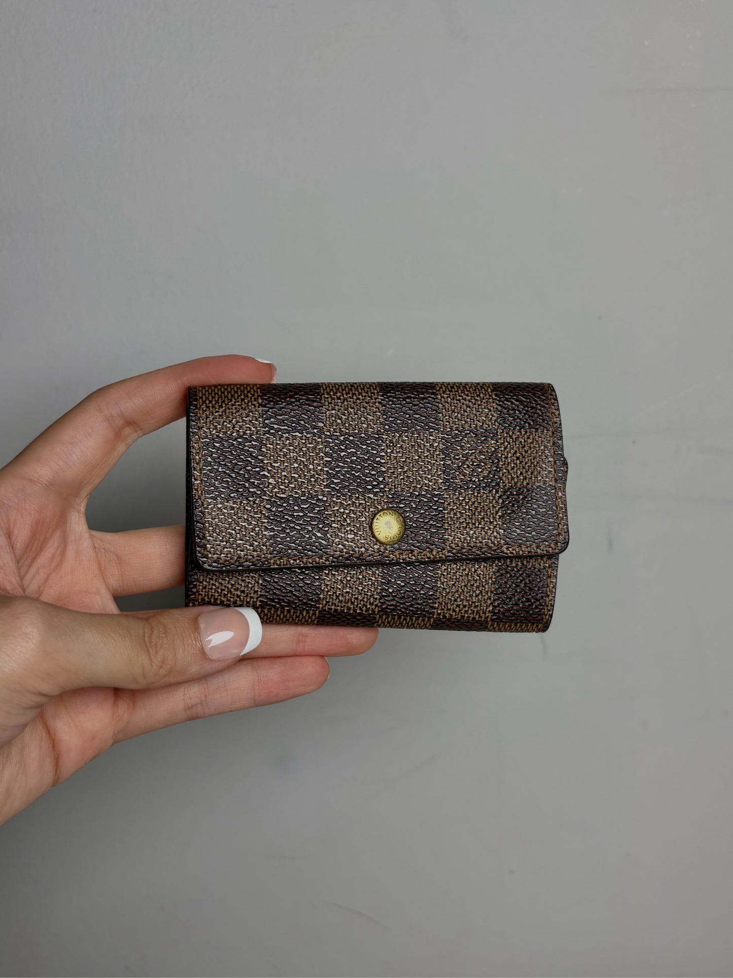 Louis Vuitton 6 Key Holder Coated Canvas Pre-owned Brown Mini Wallet
