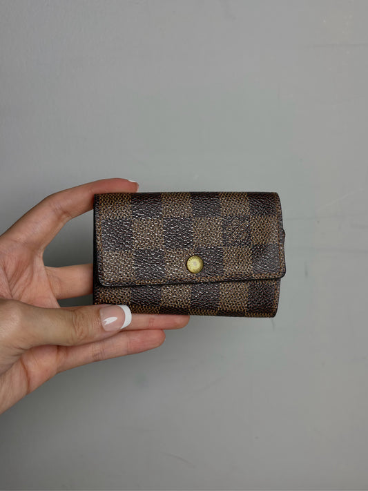 Louis Vuitton 6 Key Holder Coated Canvas Pre-owned Brown Mini Wallet