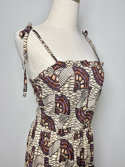 Women Size 4 Ulla Johnson Multicolor Abstract Art Poplin NWT Dress
